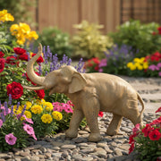 Charging Elephant Garden Statue (12 - Inch) Side Angle