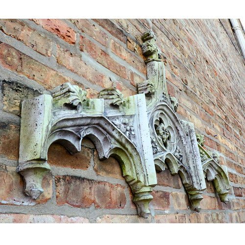 Chartres Tracery Header Outdoor Plaque (38.0 - Inch) Different Angle