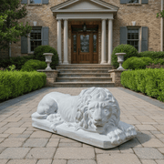 Chatsworth Lion Garden Statue (31 - Inch) Side Angle