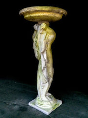 Cherub Birdbath Garden Statue (48 - Inch) Side Angle View