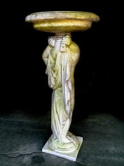 Cherub Birdbath Garden Statue (48 - Inch) Angled View