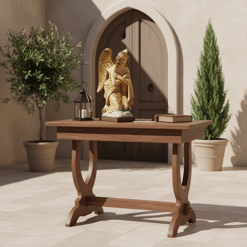 Cherub Candleholder (13 - Inch) Side Angle