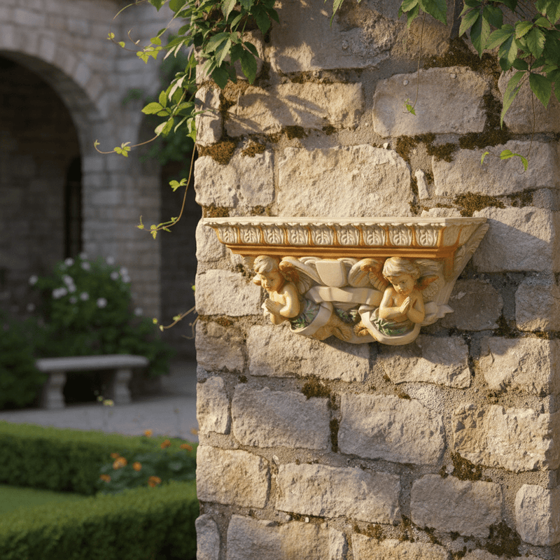 Cherub Shelf Catholic Bracket (30.5 - Inch) Side Angle