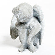 Cherub with Large Wings Outdoor Statue (10 - Inch) Other Angle