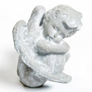 Cherub with Large Wings Outdoor Statue (10 - Inch) Side View