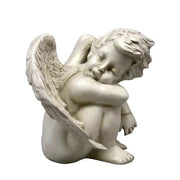 Cherub with Large Wings Outdoor Statue (10-Inch)