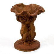 Cherubs Holding Birdbath Bowl Outdoor Statue (9 - Inch)