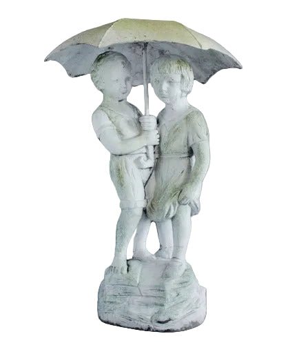 Children With Umbrella Statue (29 - Inch)