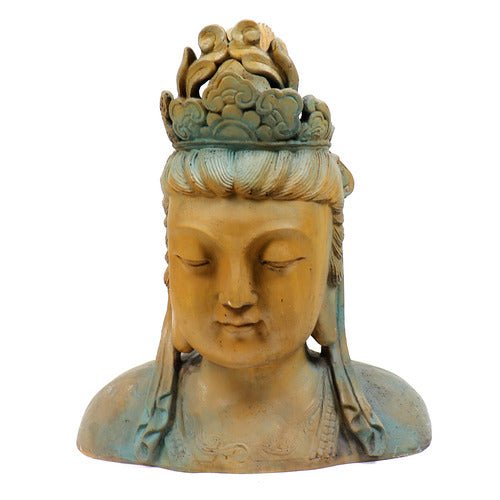 Chinese Goddess Bust Statue (27 - Inch) Side View