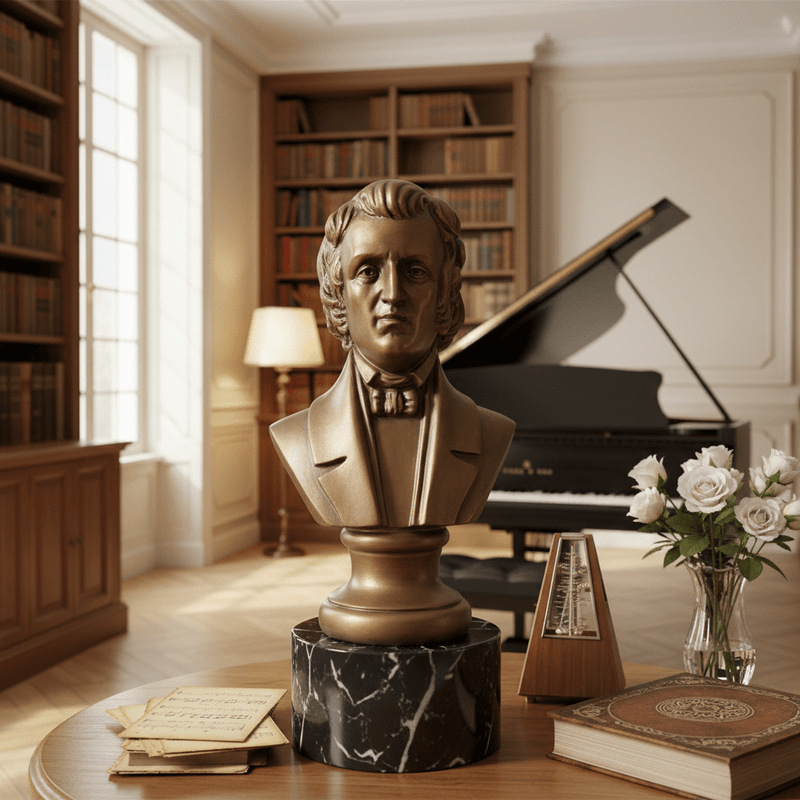 Chopin Bust Display Decor (11-Inch)