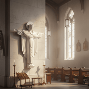 Christ the King Jesus Wall Statue (24 - Inch) Side Angle