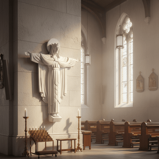 Christ the King Jesus Wall Statue (24 - Inch) Side Angle