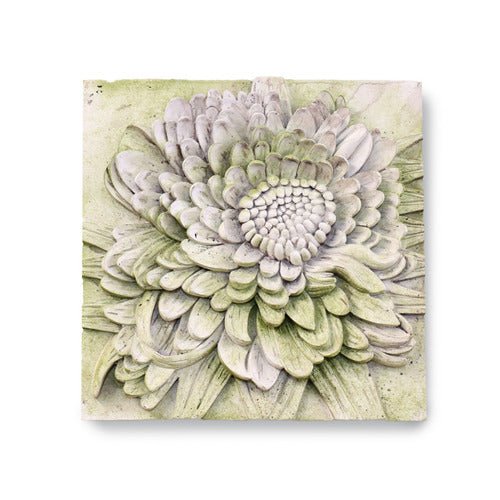 Chrysanthemum Garden Plaque (14.0 - Inch) Side View