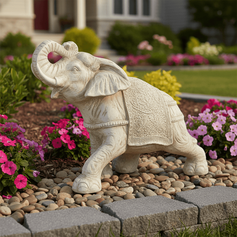 Circus Elephant Garden Statue (15-Inch)