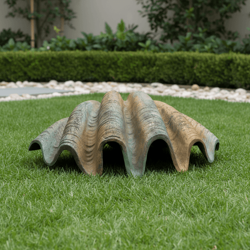 Clam Garden Statue (47 - Inch) Side Angle