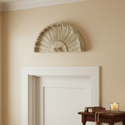 Classic Scallop Overdoor Outdoor Statue (19 - Inch) Side Angle
