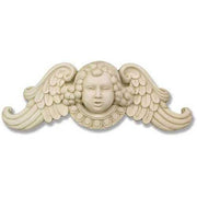 Classical Winged Cherub Head Wall Plaque Outdoor Statue (23-Inch)
