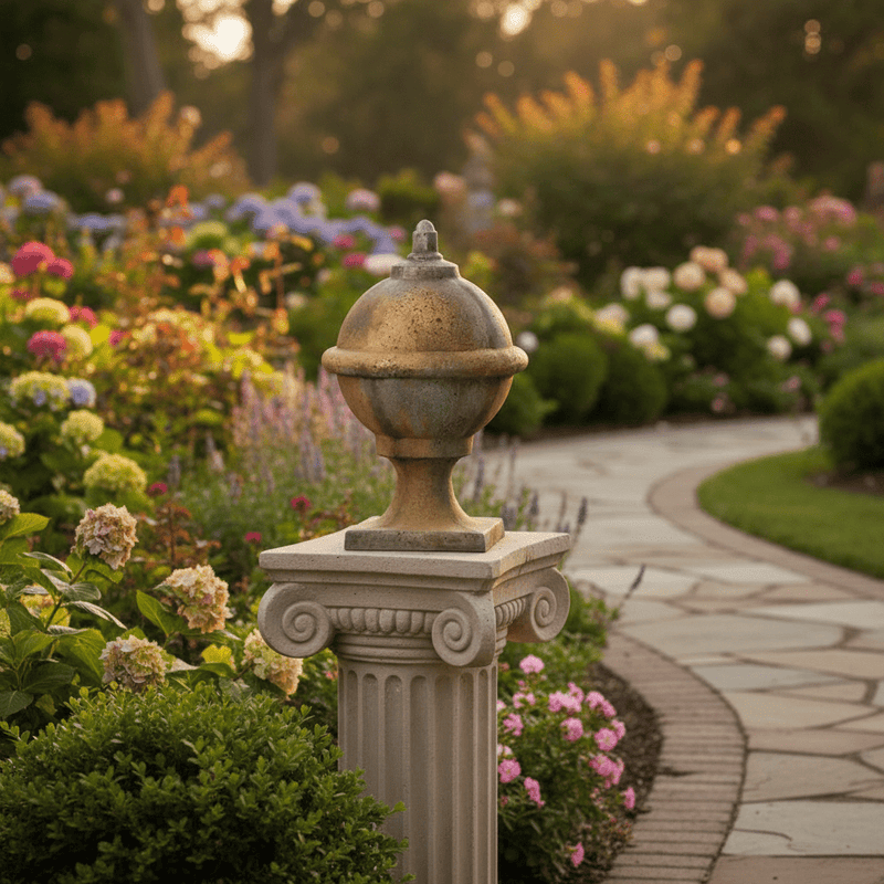 Coastal Finial Outdoor Statue (22 - Inch) Side Angle