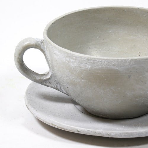 Coffee Cup On Saucer Statue (5 - Inch) Other Angle