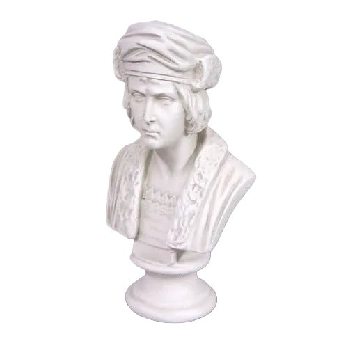 Columbus Bust Display Decor (10 - Inch) Side View