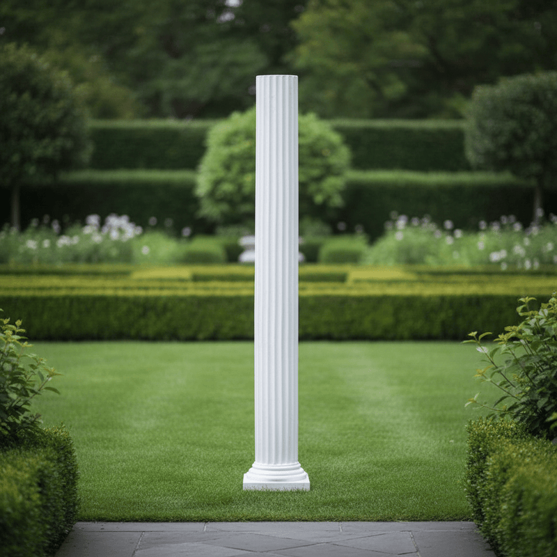 Column Shaft and Base Outdoor Statue (9 - Inch) Side Angle