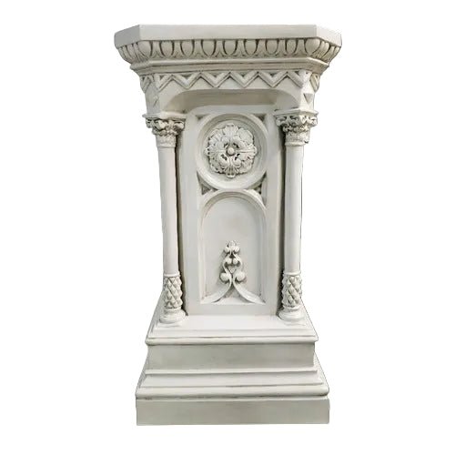 Columned Church Pedestal Statue Bf (47 - Inch) Side View