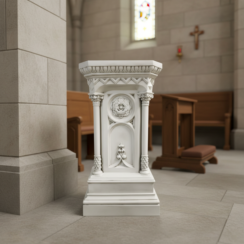 Columned Church Pedestal Statue Bf (47-Inch)