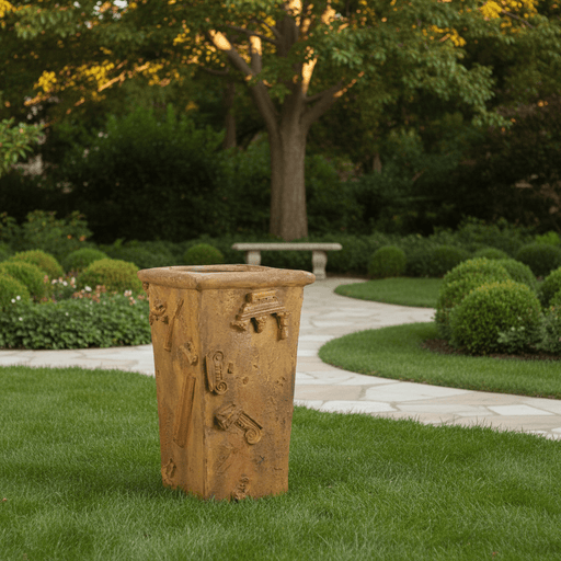 Composition Pot Colladestatue (35 - Inch) Side Angle