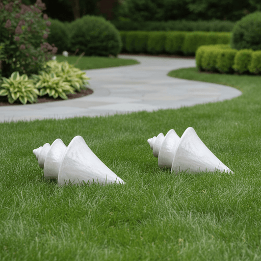 Conch Shell Garden Statue (68 - Inch) Side Angle