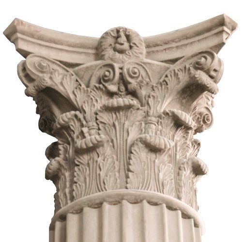 Corinthian 1/2 Column Outdoor Statue (117 - Inch) Different Angle