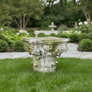 Corinthian Capital Outdoor Statue (19 - Inch) Side Angle