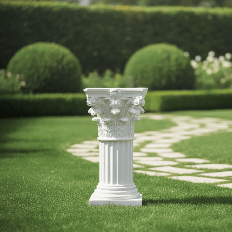 Corinthian Column Garden Statue (25 - Inch) Side Angle