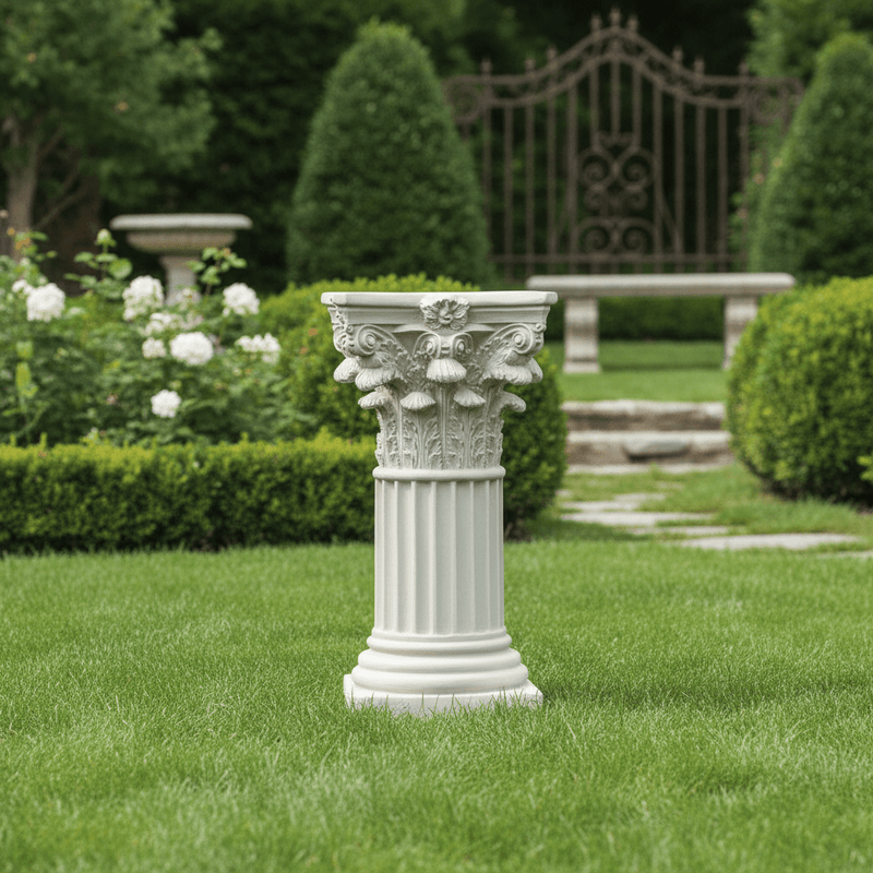 Corinthian Column Garden Statue (29 - Inch) Side Angle