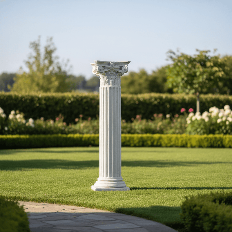 Corinthian Pedestal Statue (51 - Inch) Side Angle