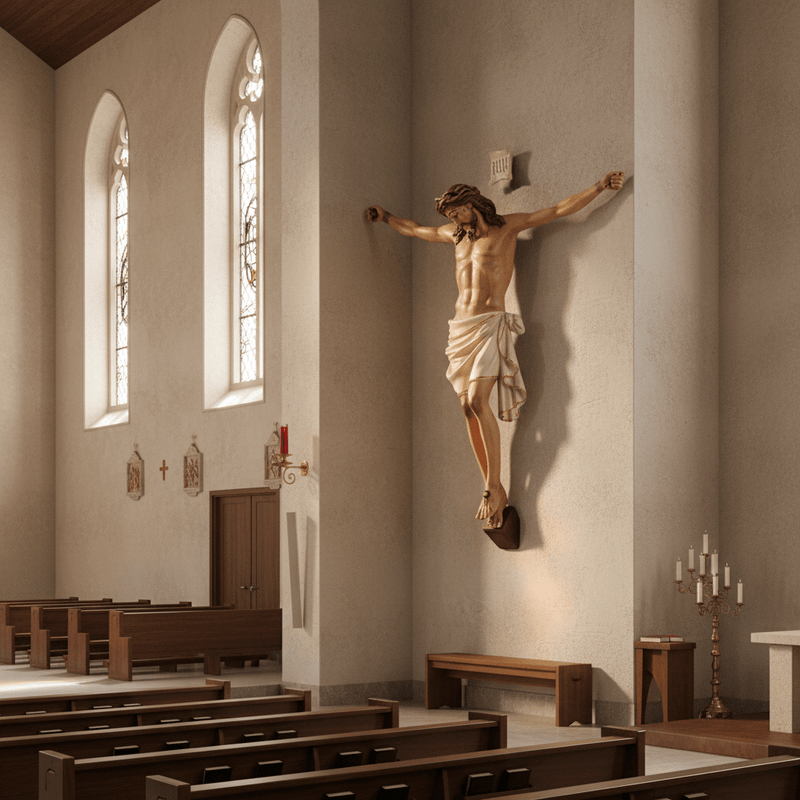 Corpus for Station H Religious Statue (24 - Inch) Side Angle