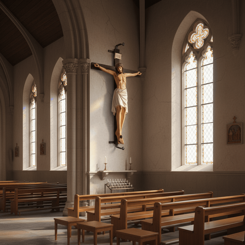 Corpus of Christ Jesus Statue (72 - Inch) Side Angle