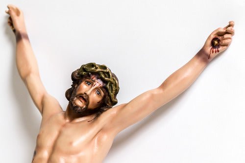 Corpus of Christ Religious Statue (27 - Inch) Side Angle View