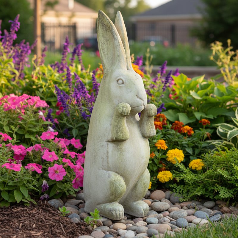 Outdoor Cottontail Rabbit Garden Statue (30-Inch) — Bella Statues