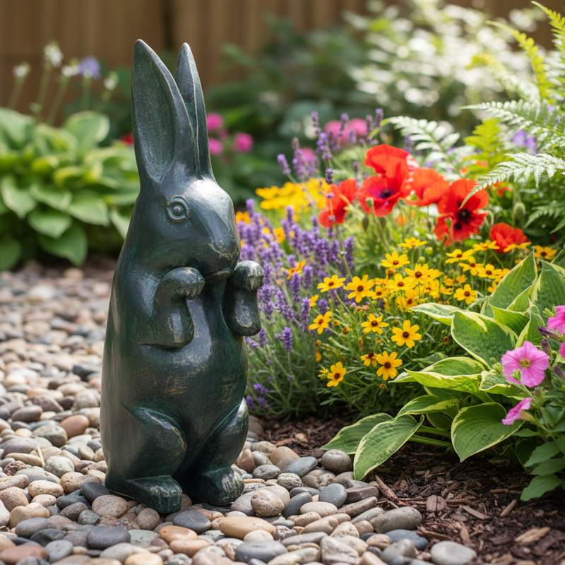 Cottontail Rabbit Garden Statue (30-Inch)