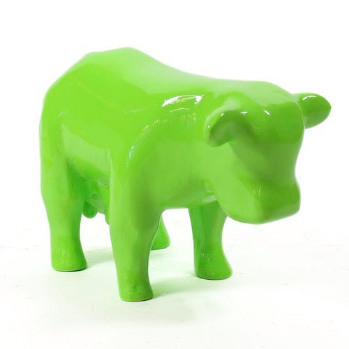 Cow Garden Statue (12 - Inch) Side View