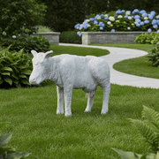 Cow Garden Statue (16 - Inch) Side Angle