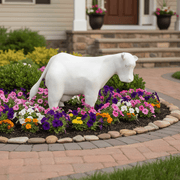Cow Garden Statue (22 - Inch) Side Angle