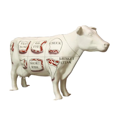 Cow Garden Statue (24.5 - Inch) Side View