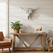 Cow Skull Garden Statue (21 - Inch) Side Angle