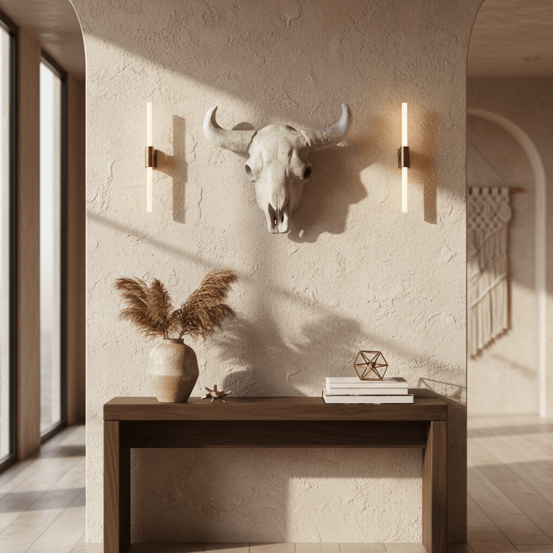 Cow Skull Garden Statue (7 - Inch) Side Angle