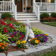Coyote Garden Statue (20 - Inch) Side Angle