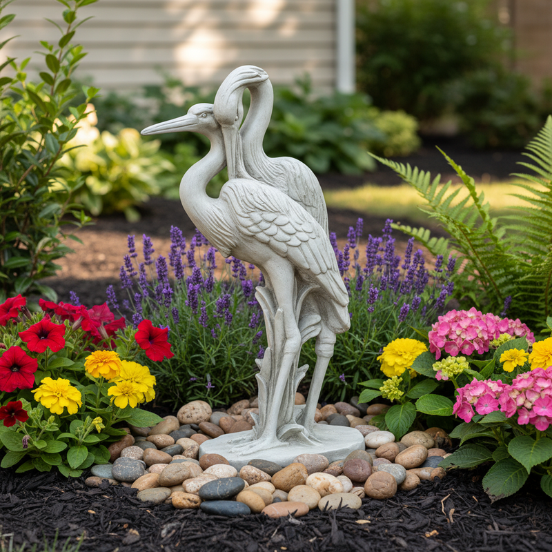 Cranes Garden Statue (24-Inch)