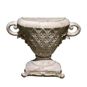 Crimson Half Table Outdoor Statue (31 - Inch) Side View