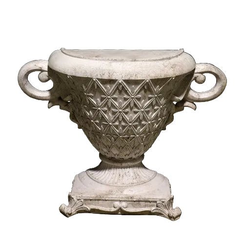 Crimson Half Table Outdoor Statue (31 - Inch) Side View