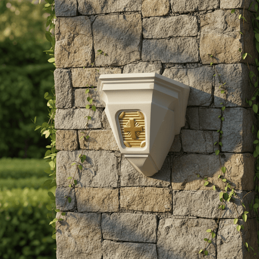 Cross Bracket Religious Statue (14 - Inch) Side Angle